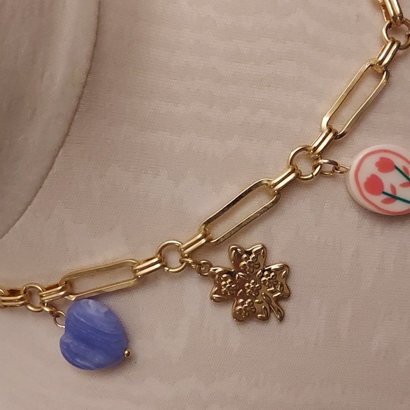 Gold Necklace With Charms - Picture 3 of 6